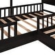 preview thumbnail 10 of 9, Twin Size L-Shaped House Platform Bed with 3 Storage Drawers, Espresso