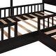 preview thumbnail 18 of 25, Wood House Bed Twin Size with Fence, Slatted Frame, Practical Design