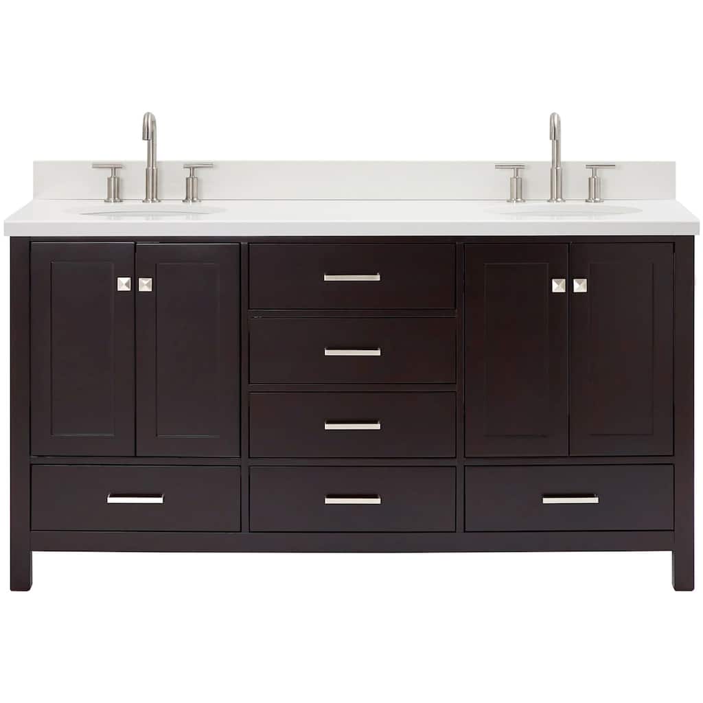 Ariel A067DWQOVO Cambridge 67" Free Standing Double Basin Vanity Set