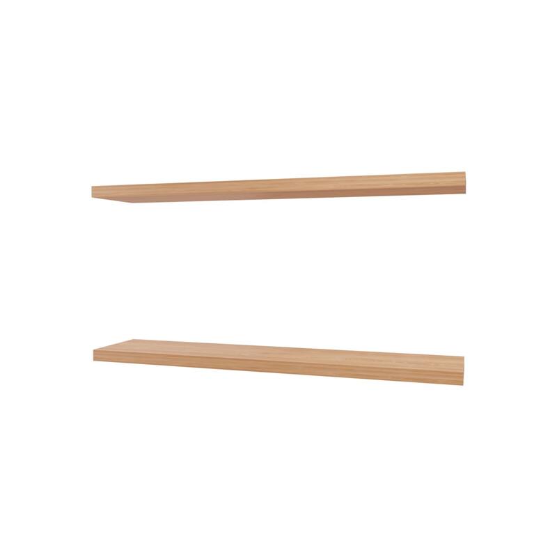 48-Inch Wall-Mounted Floating Shelf Two-Piece Set - N/A