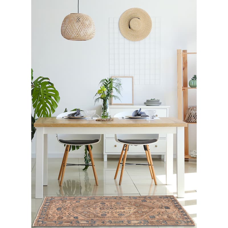 ECARPETGALLERY Hand-knotted Antalya Vintage Brown Wool Rug - 3'10 x 6'7