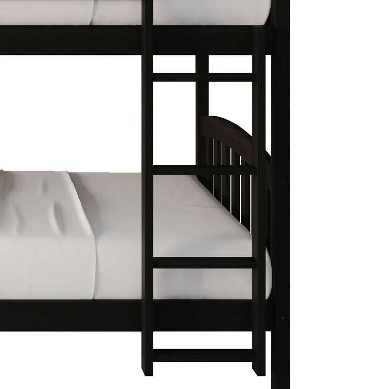 CraftPorch Mid-Century Twin Over Twin Bunk Bed