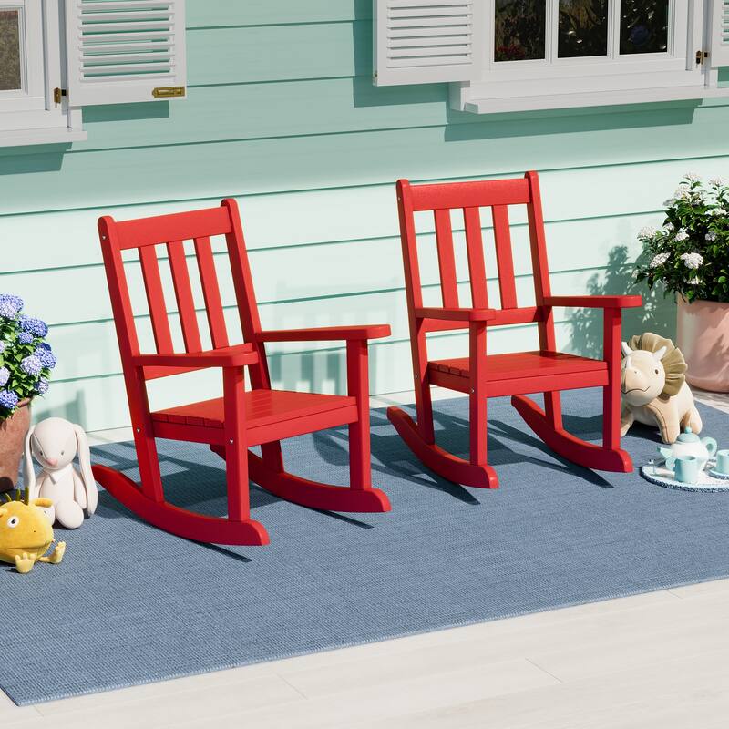 Laguna Kids Outdoor Poly Rocking Chair (Set of 2)
