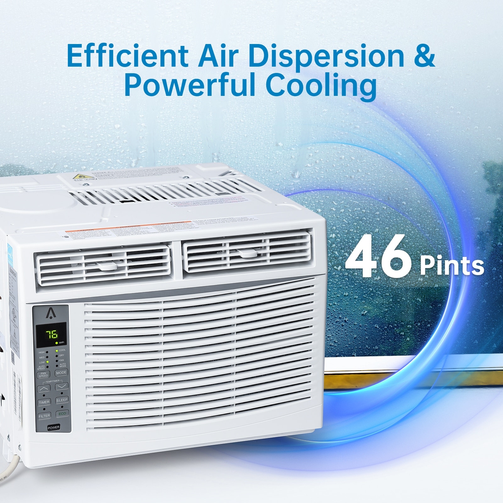 Air Conditioner 10000 BTU Turbo Fast Cooling AC Unit Remote/App