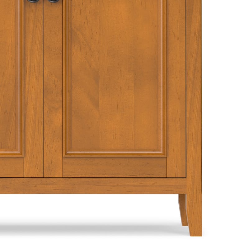 WYNDENHALL Halifax SOLID WOOD 66" Wide Transitional Wide 4Door Storage Cabinet - 18"d x 66" w x 34"h