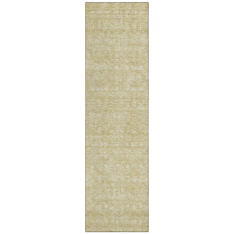 Machine Washable Indoor/ Outdoor Chantille Traditional Floral Rug