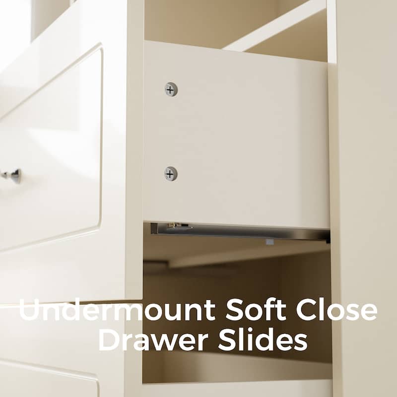 Modular Bookcase with LED Lights, Glass Door Storage Cabinet with Drawers, Large Display Shelving Unit Sideboard