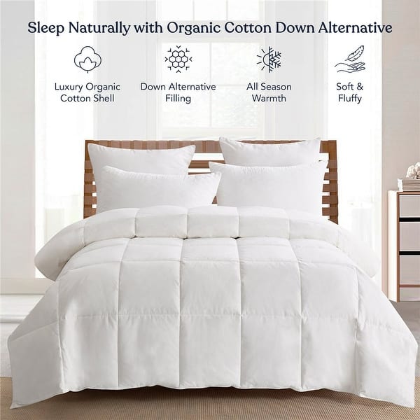 Organic Cotton Down Alternative Microfiber Fill Duvet insert