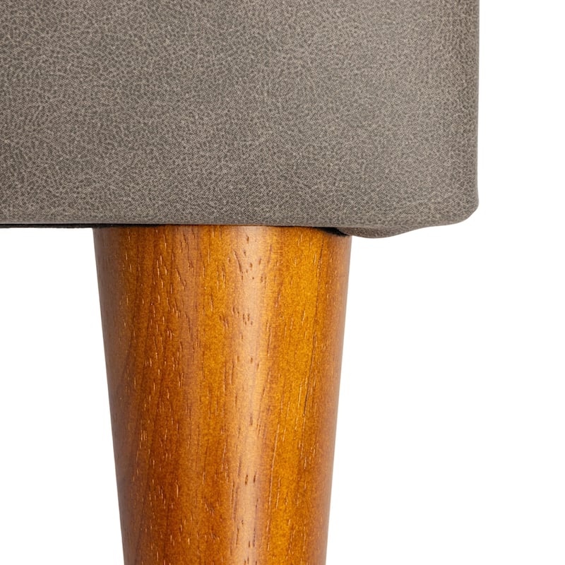 Atley Upholstered Ottoman with Storage and Solid Wood Legs