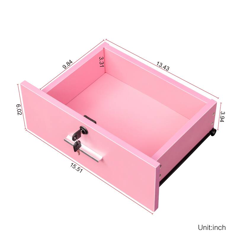 Storage Cabinet With Multi-layer Storage and Hair Desk