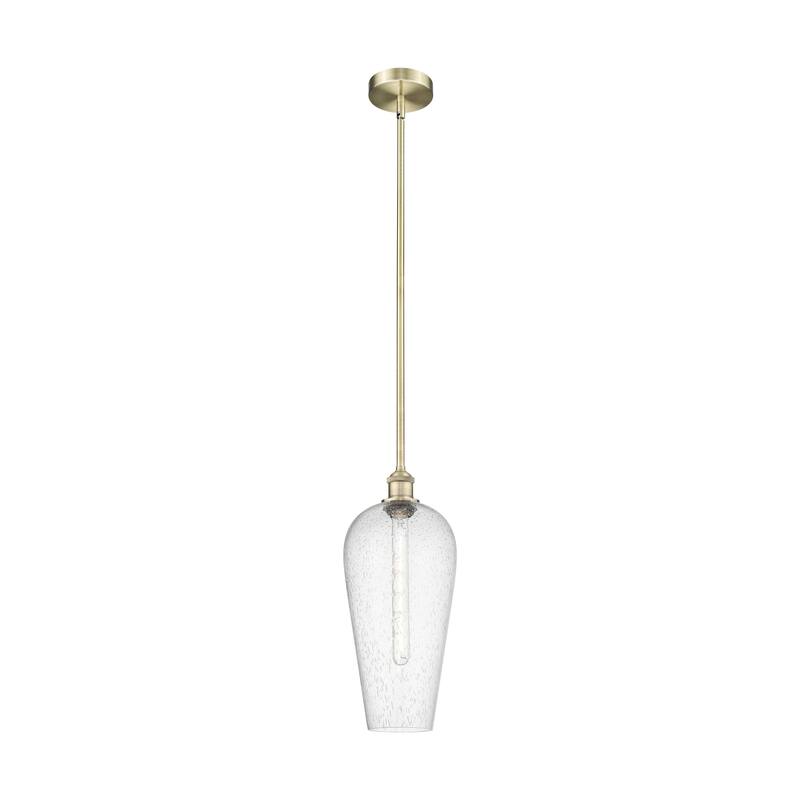 Innovations Lighting Endless Possibilities Edison - Chelsea - 1 Light 8" Stem Hung Mini Pendant - Antique Brass/Seedy
