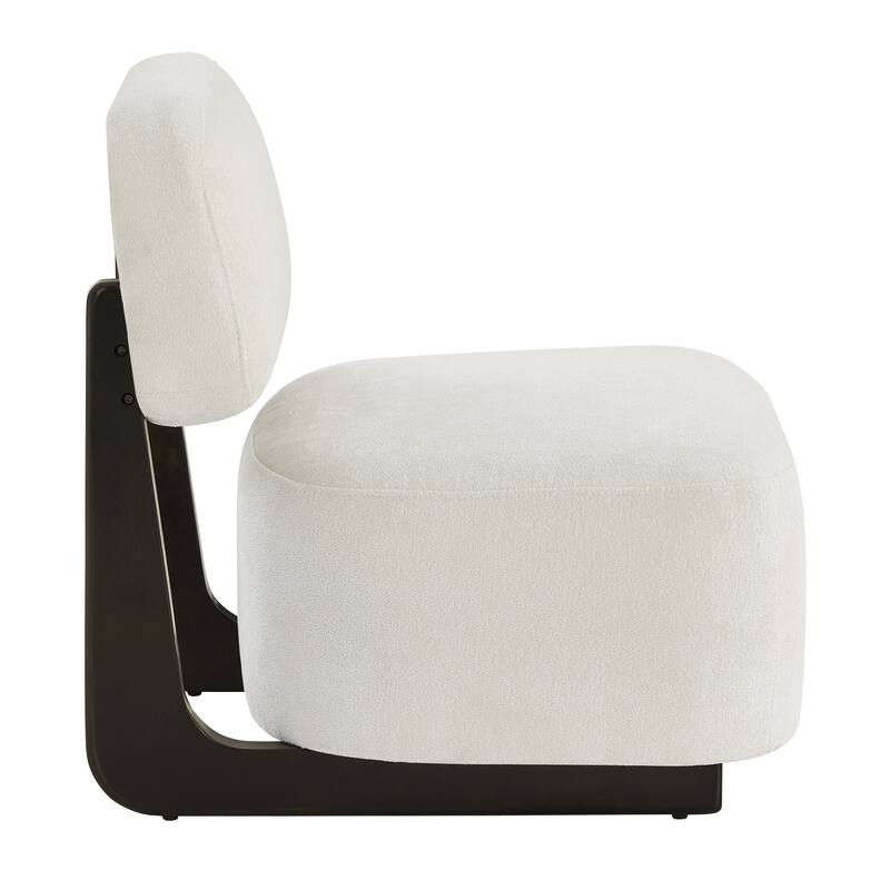 Modern Accent Chair with Solid Wood Frame, 26.5"W x 29"D x 30.25"H