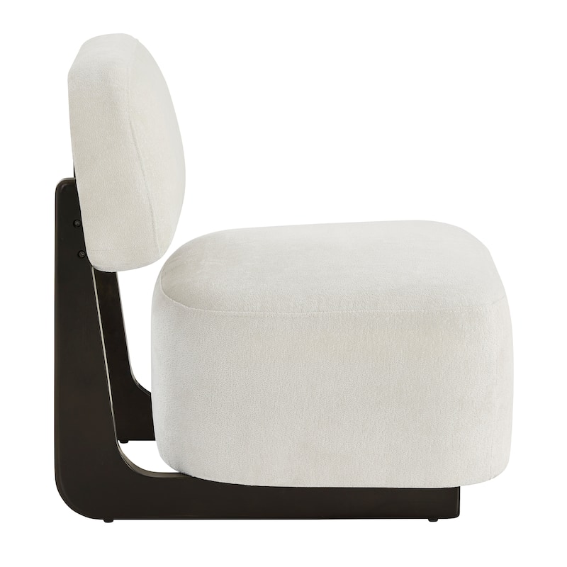 Roundhill Furniture Solara Modern Accent Chair with Solid Wood Frame