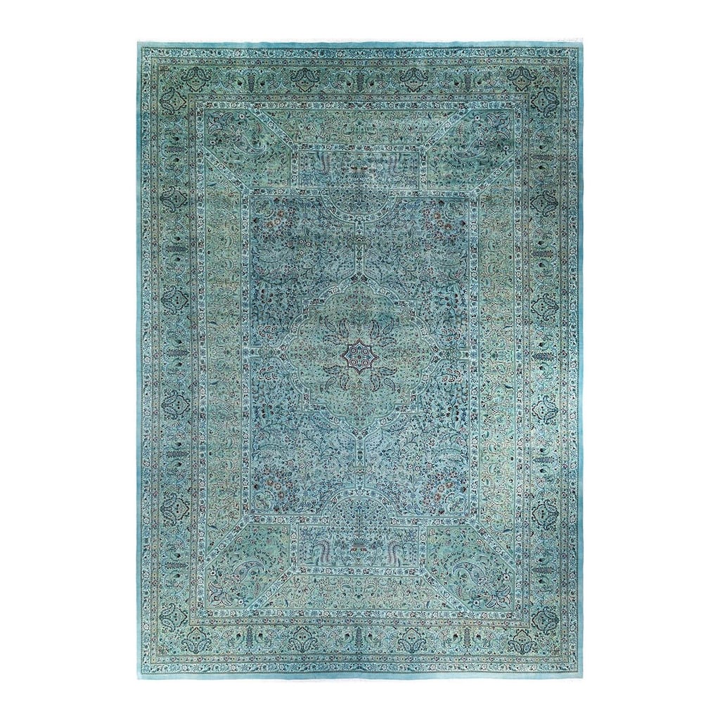 Overdyed, One-of-a-Kind Hand-Knotted Area Rug - Beige - 12' 1" x 17' 10"