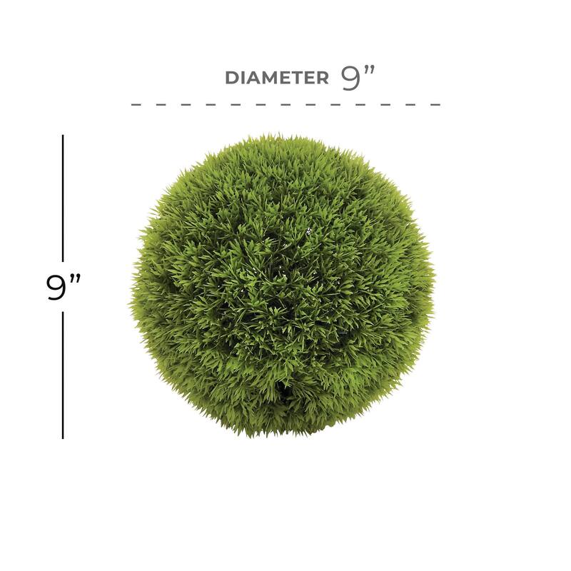 Faux Foliage Topiary Indoor Outdoor Artificial Foliage Ball - Green - CosmoLiving by Cosmopolitan