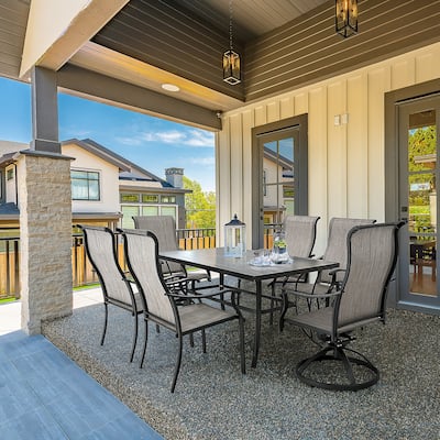 7-Piece Textilene Patio Dining Sets for Outdoor Living