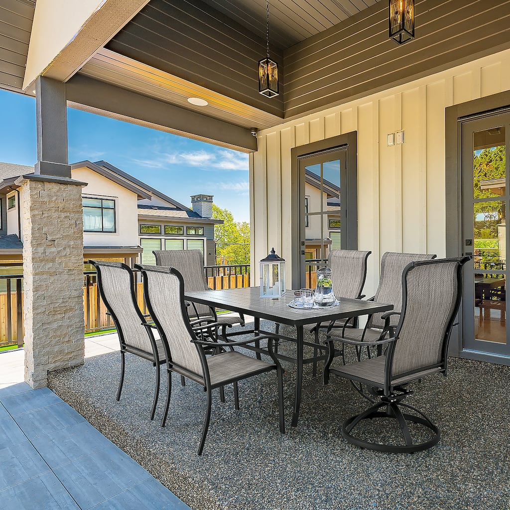 7-Piece Textilene Patio Dining Sets for Outdoor Living