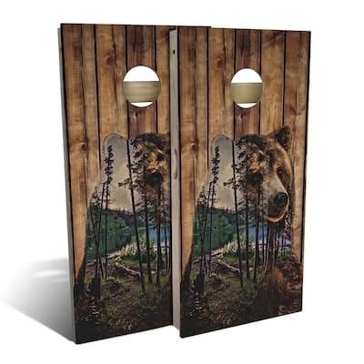 Bear Mountain Outdoor Cornhole Board Set
