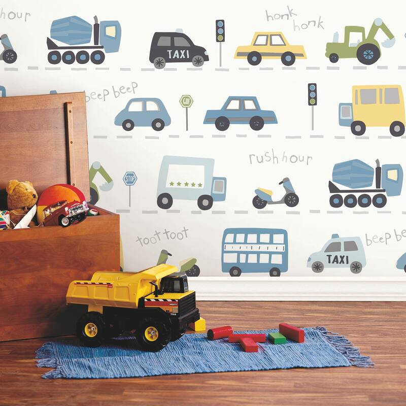 Advantage Road Traffic Blue Cars Wallpaper