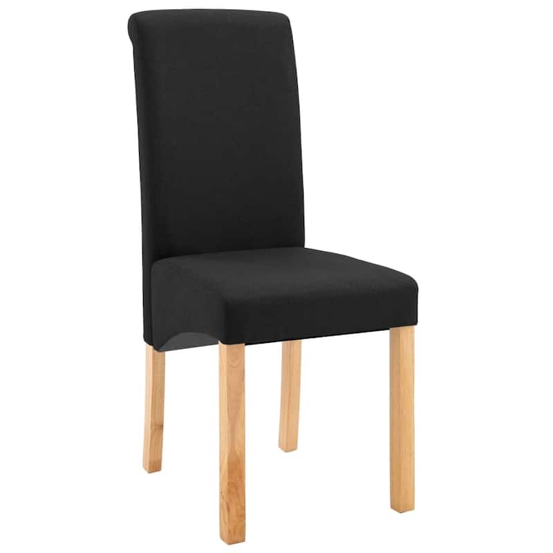 vidaXL Dining Chairs 2 pcs Black Fabric