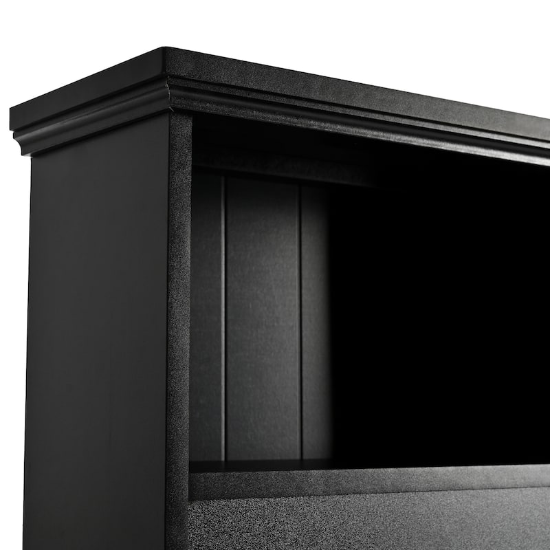 Hall Tree with 4 Sturdy Hooks, Wood Coat Rack with Shutter-Shaped Doors, Entryway Bench with Lockers and Cushion