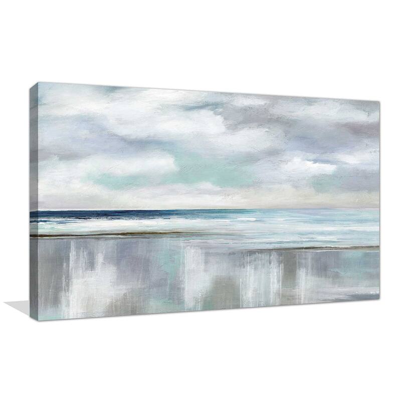 "Cyan Sunrise" by Nan Print on Canvas
