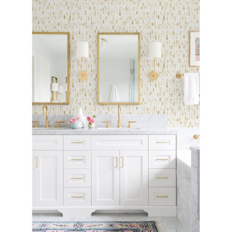 A-Street Prints Dwell Gold Brushstrokes Wallpaper