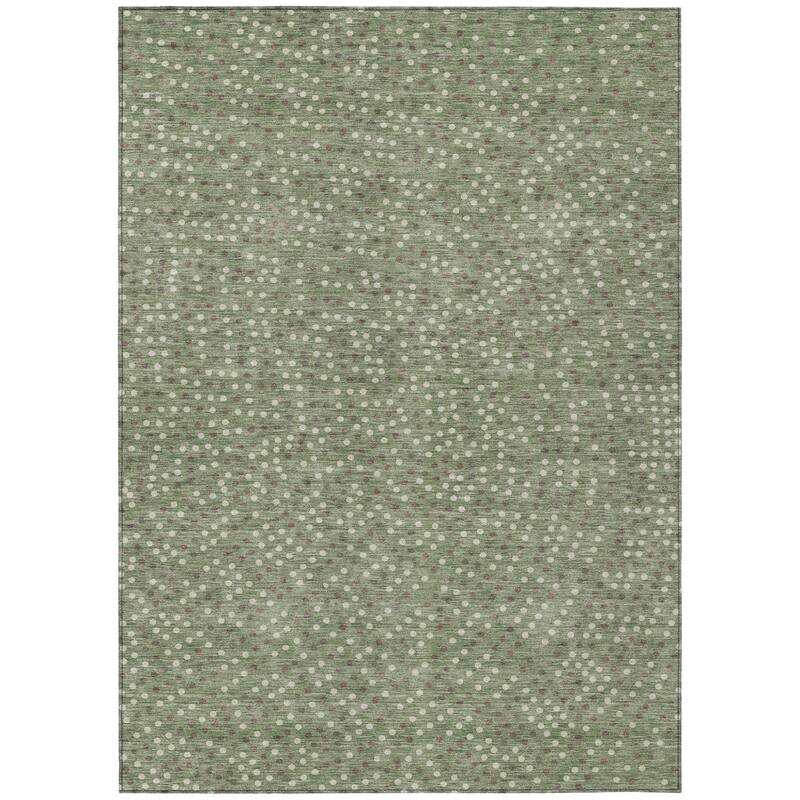 HomeRoots Polka Dot Transitional Rectangle Outdoor Rug