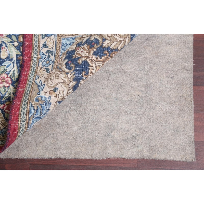 Antique Vegetable Dye Floral Kerman Persian Wool Area Rug Hand-knotted - 11'0" x 14'5"