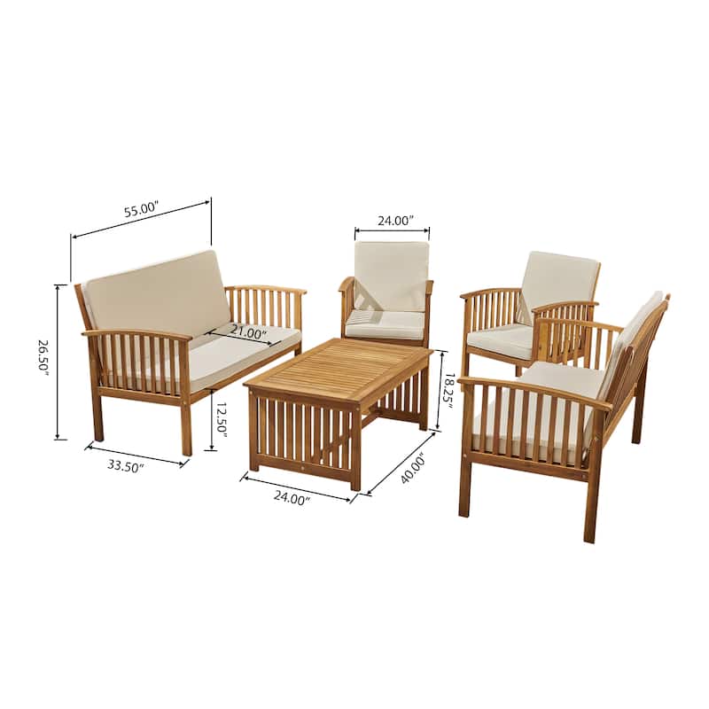 Carolina Outdoor 6-Seater Conversation Set by Christopher Knight Home
