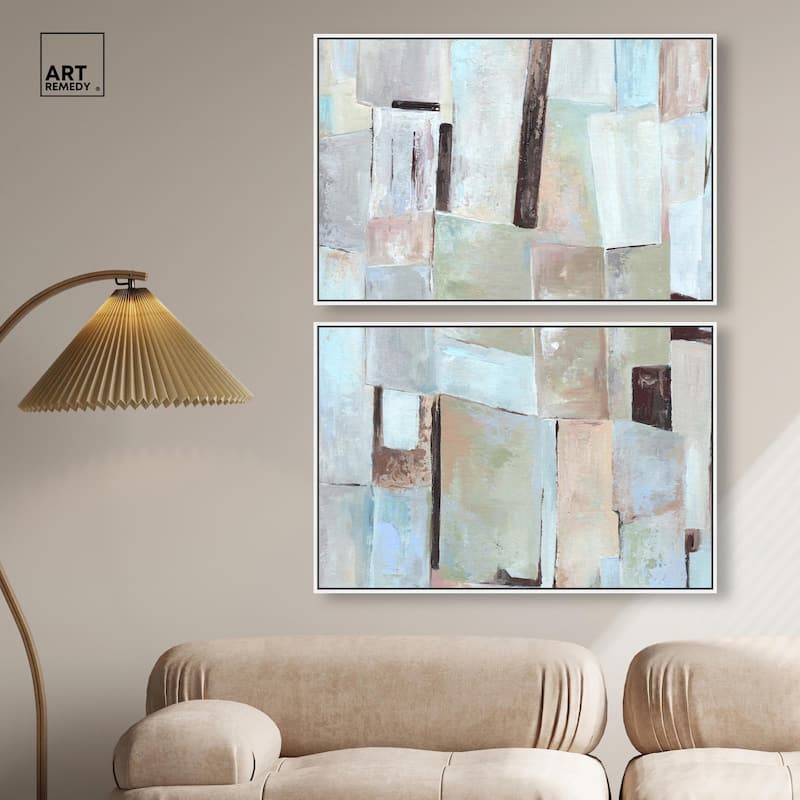 Crossed Lines Canvas Set of 2 by Art Remedy