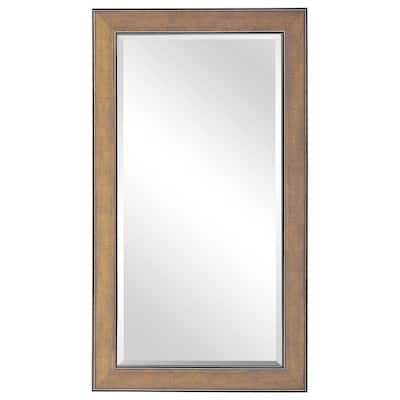 Antique Beveled Rectangular Wall Mirror - 46" - Gold and Black