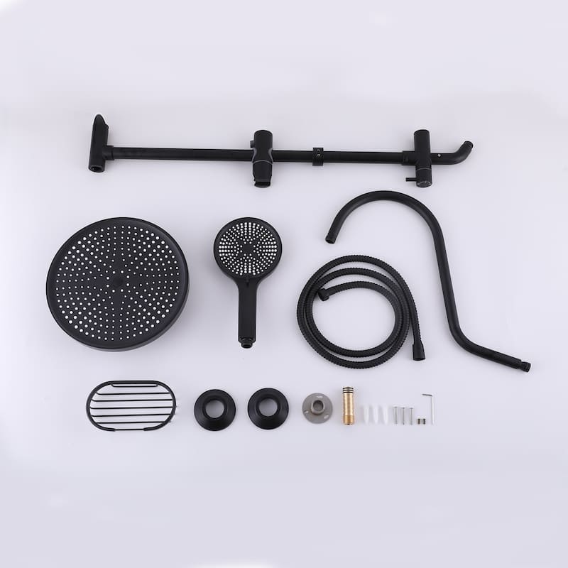 Wall-mounted complete shower system with soap dish (not including the rough-in valve)