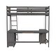 preview thumbnail 17 of 16, Twin Size Loft Bed with U-shaped Desk,Drawers and Storage Shelves and Sturdy Wood Frame for Bedroom