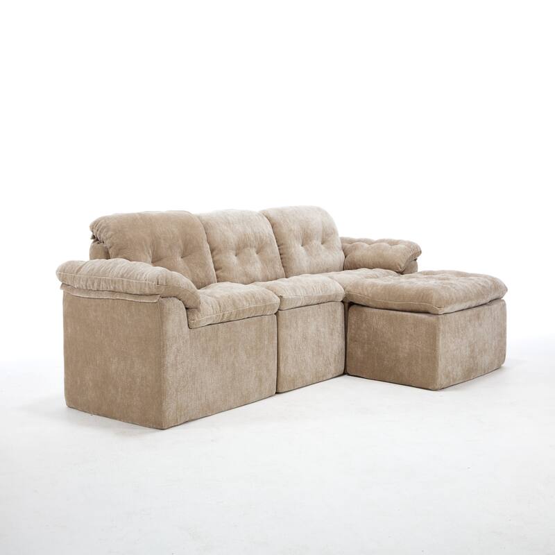 Modular Convertible Cushioned Sleeper Sofa Set