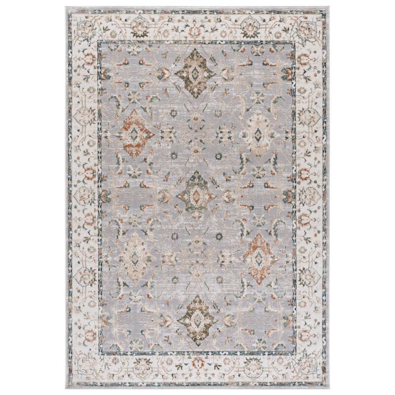 SAFAVIEH Maven Quirina Traditional Rug - Grey/Ivory Blue - 5'3" x 7'6"
