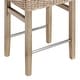 preview thumbnail 7 of 27, Harvey Rattan Bar Stool, Bohemian Counter Height Stool with Woven Seagrass Seat, Solid Wood Legs, and Metal Footrest