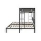 preview thumbnail 6 of 7, Twin Size Triple Bunk Bed with Breathable Fiber Covered Guardrails - Sturdy Metal Construction
