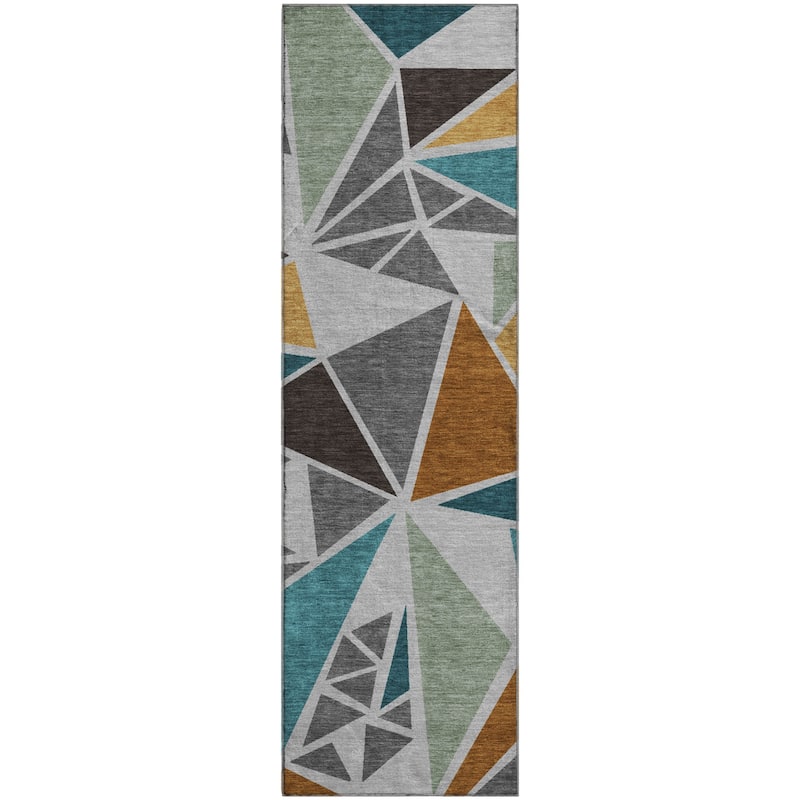 Premium Washable Super Soft Contemporary Mosaic Mayfield Rug