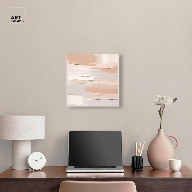 Roseate Cream Tones I Canvas by Art Remedy, Gallery Wrapped