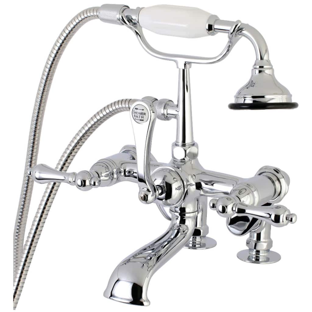 Kingston Brass Vintage Deck Mounted Clawfoot Tub Filler with Built-In