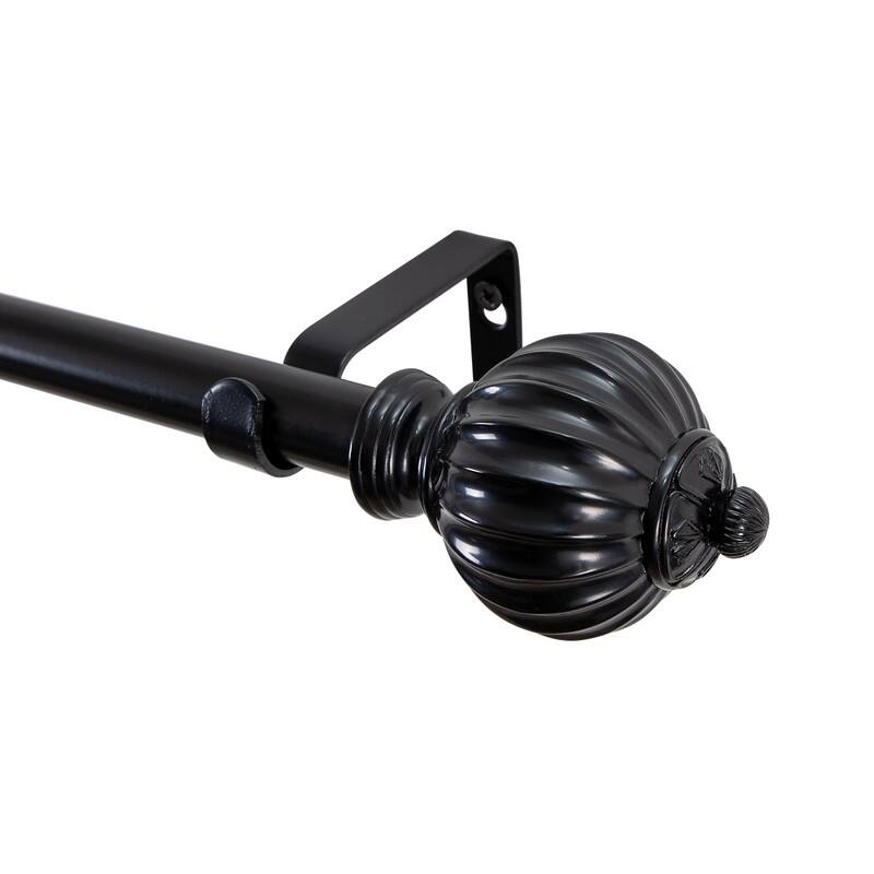UTOPIA ALLEY Wall Mounted 3/4 Inch Curtain Rod - Curtain Rods For Windows, Adjustable Drapery Rods