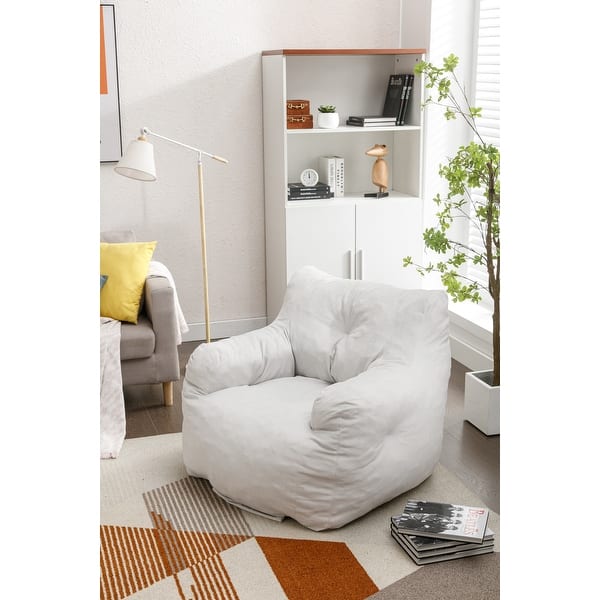 Soft Cotton Linen Fabric Bean Bag Chair Filled With Memory Sponge Bed