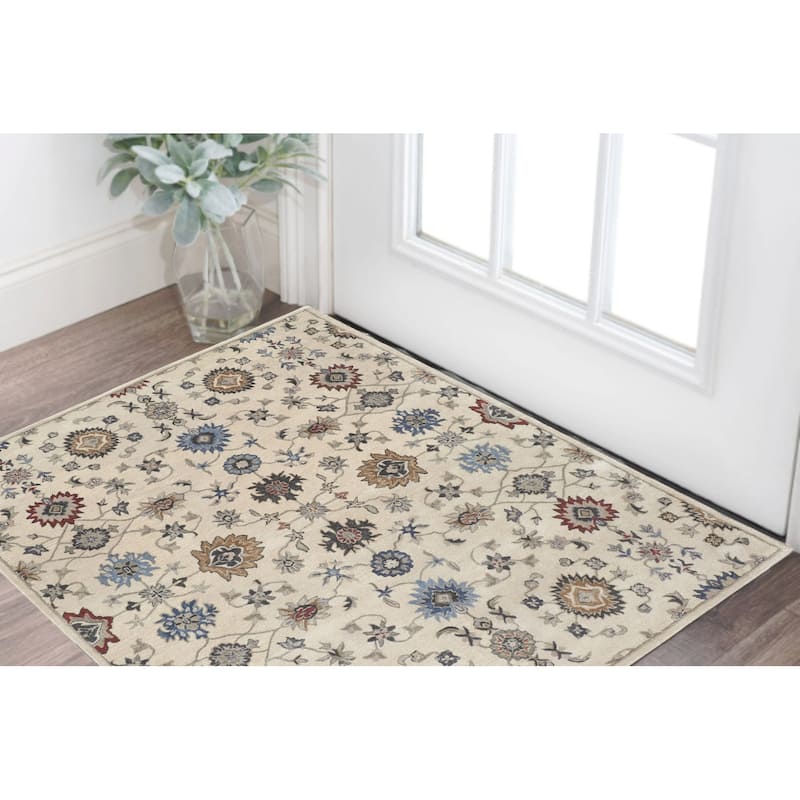 Veka Hand Tufted Stain Resistant Durable Area Rug By HomeRoots - 2' x 3'