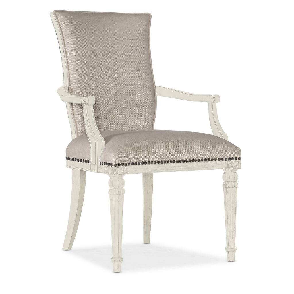 Hooker Furniture 5961-75500-02-SINGLE Traditions 24" Fabric Dinner - Creamy Magnolia