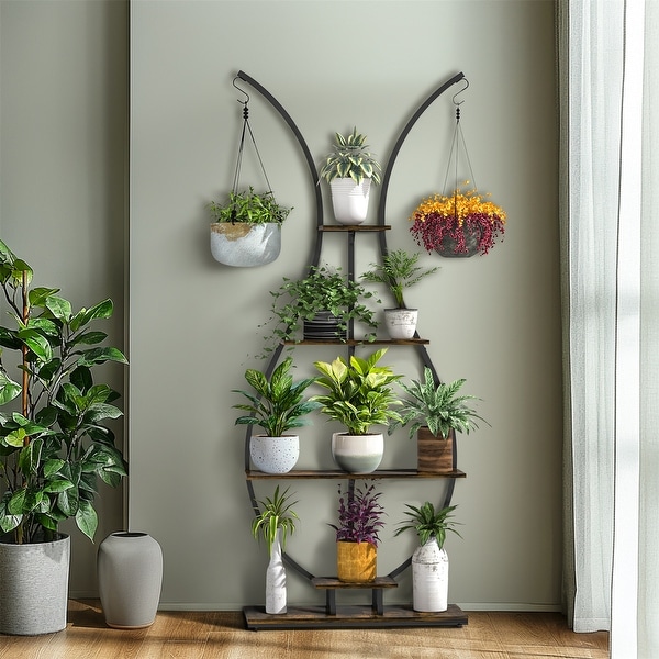 Industrial Multi Tiers Plant Flowers Stand Vase Shaped Planter
