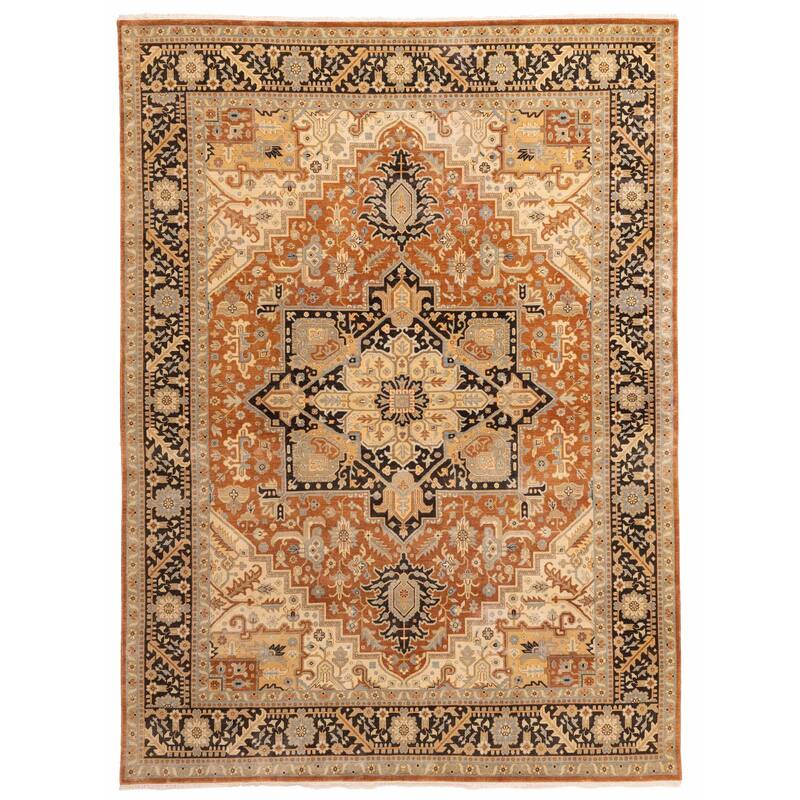 ECARPETGALLERY Hand-knotted Jamshidpour Copper Wool Rug - 8'11 x 12'3