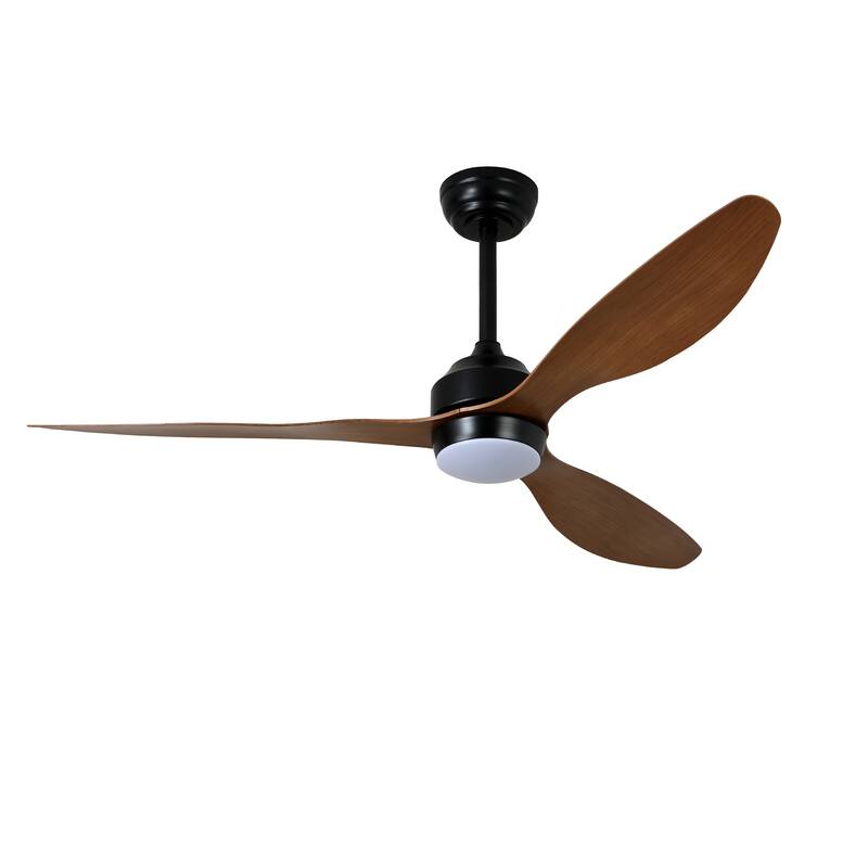 Sofucor 52" Ceiling Fan with Lights Quiet DC Motor 3 ABS Blade 6 Speed Levels,Remote Control,for Patio Living Room,Bedroom