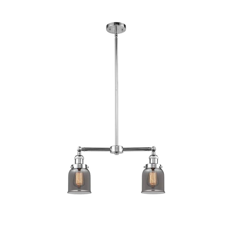 Innovations Lighting Small Bell 2 Light 21" Wide Linear Chandelier
