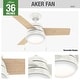 preview thumbnail 20 of 24, Hunter 36" Aker Ceiling Fan with LED Light Kit and Pull Chain - Scandinavian, Contemporary, Transitional